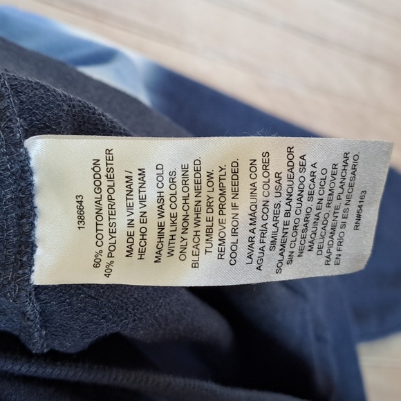 Calvin Klein Jeans Cropped Tie Dye Ombre Logo Graphic Hoodie Blue Cotton Blend - Picture 7 of 9